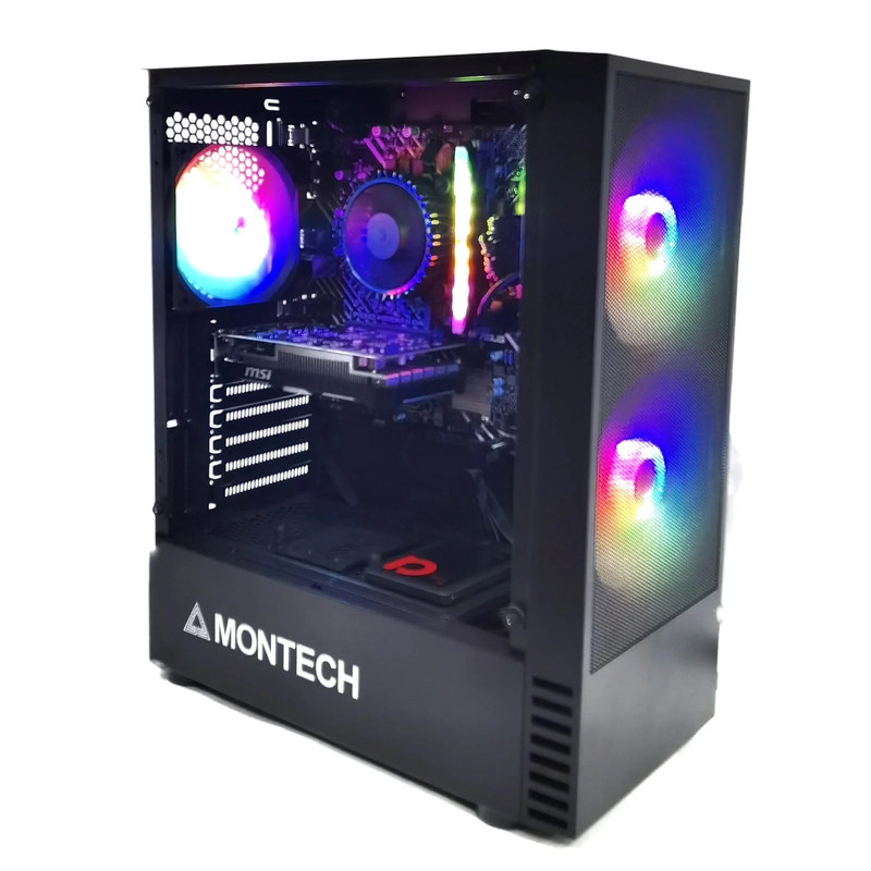 (Pre-Built) Gaming PC Intel i3-12100F w/ MSI GTX 1650 XS OC & Montech X2 Compact - Black